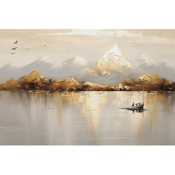 Quadro Retangular - Golden Mountains