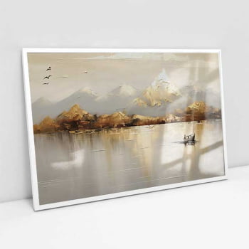 Quadro Retangular - Golden Mountains