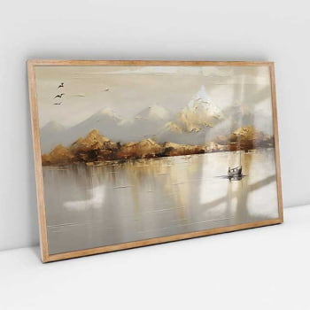 Quadro Retangular - Golden Mountains