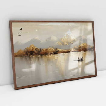 Quadro Retangular - Golden Mountains