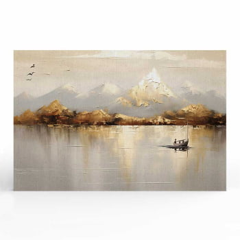 Quadro Retangular - Golden Mountains