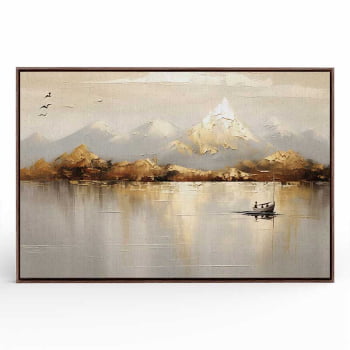 Quadro Retangular - Golden Mountains