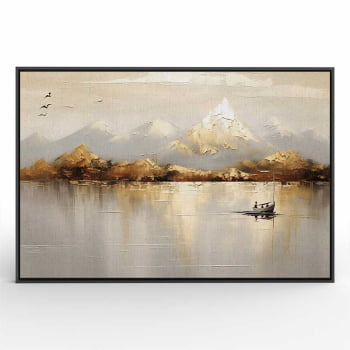 Quadro Retangular - Golden Mountains