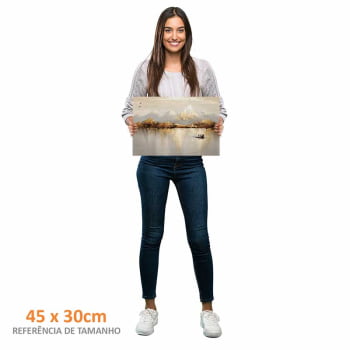 Quadro Retangular - Golden Mountains