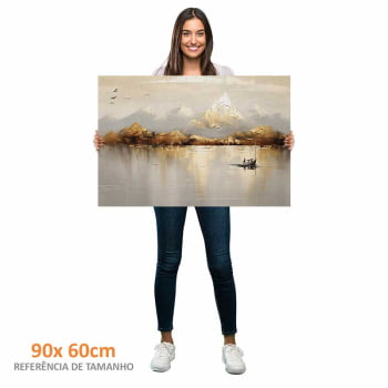 Quadro Retangular - Golden Mountains