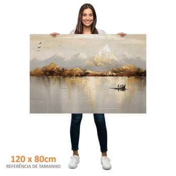 Quadro Retangular - Golden Mountains