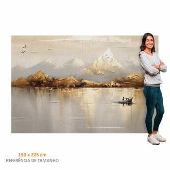 Quadro Retangular - Golden Mountains