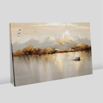 Quadro Retangular - Golden Mountains