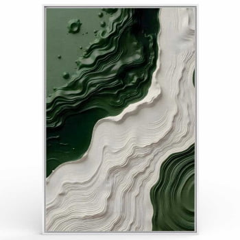 Quadro Retangular - Litoral Abstrato 3D