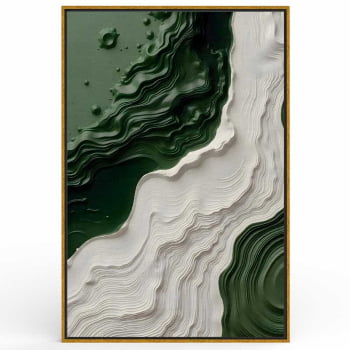 Quadro Retangular - Litoral Abstrato 3D