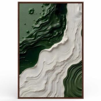 Quadro Retangular - Litoral Abstrato 3D
