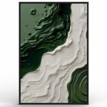 Quadro Retangular - Litoral Abstrato 3D
