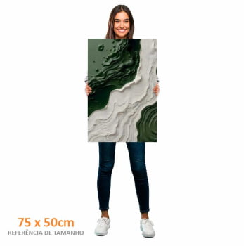 Quadro Retangular - Litoral Abstrato 3D