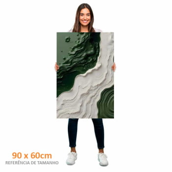 Quadro Retangular - Litoral Abstrato 3D
