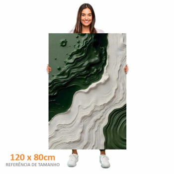 Quadro Retangular - Litoral Abstrato 3D
