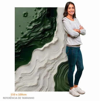 Quadro Retangular - Litoral Abstrato 3D