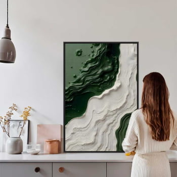Quadro Retangular - Litoral Abstrato 3D