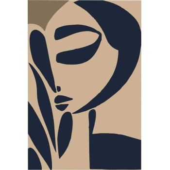 Quadro Retangular - Mulher abstrata Azul