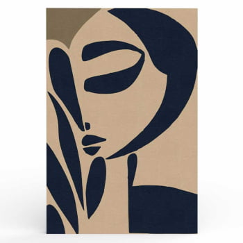Quadro Retangular - Mulher abstrata Azul