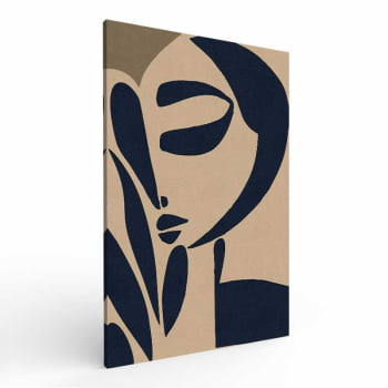 Quadro Retangular - Mulher abstrata Azul