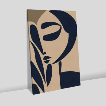 Quadro Retangular - Mulher abstrata Azul