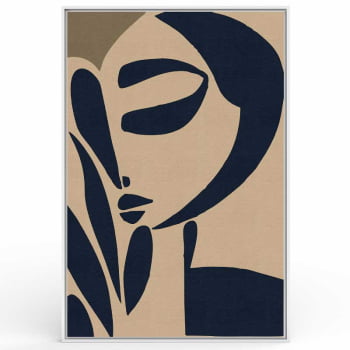 Quadro Retangular - Mulher abstrata Azul