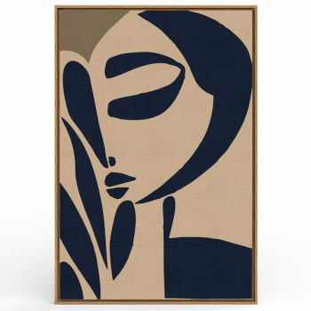 Quadro Retangular - Mulher abstrata Azul