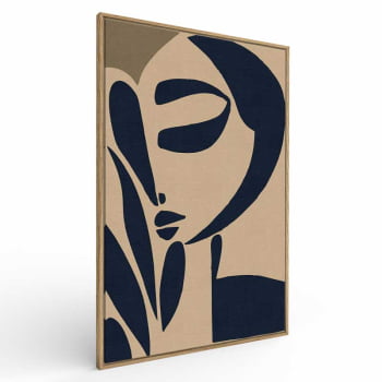 Quadro Retangular - Mulher abstrata Azul