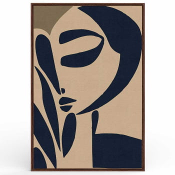 Quadro Retangular - Mulher abstrata Azul