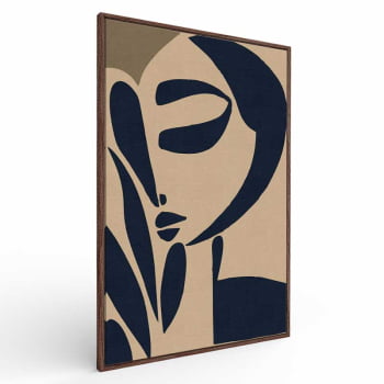 Quadro Retangular - Mulher abstrata Azul