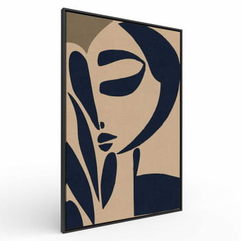 Quadro Retangular - Mulher abstrata Azul