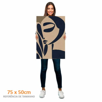 Quadro Retangular - Mulher abstrata Azul