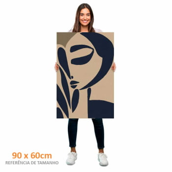 Quadro Retangular - Mulher abstrata Azul