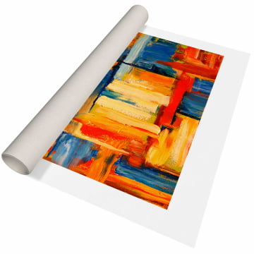Quadro Retangular  - Pinceladas coloridas (pintura)