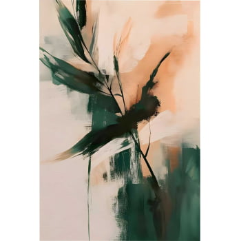 Quadro Retangular - Pinceladas Verdes