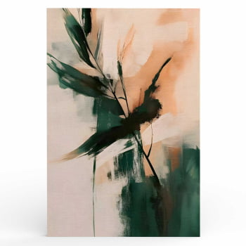Quadro Retangular - Pinceladas Verdes