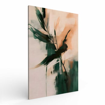Quadro Retangular - Pinceladas Verdes