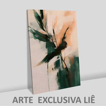 Quadro Retangular - Pinceladas Verdes