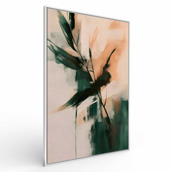 Quadro Retangular - Pinceladas Verdes