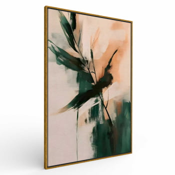 Quadro Retangular - Pinceladas Verdes