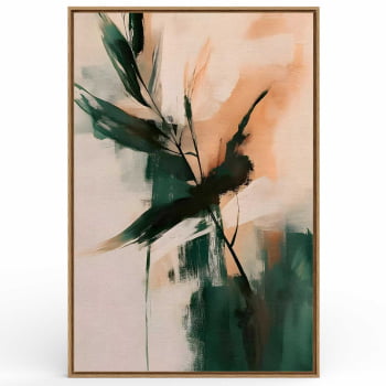 Quadro Retangular - Pinceladas Verdes