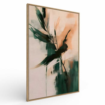 Quadro Retangular - Pinceladas Verdes