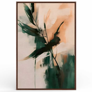 Quadro Retangular - Pinceladas Verdes