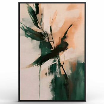 Quadro Retangular - Pinceladas Verdes