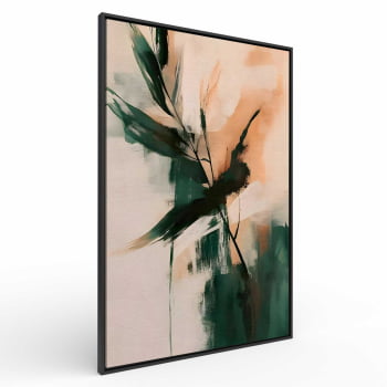 Quadro Retangular - Pinceladas Verdes