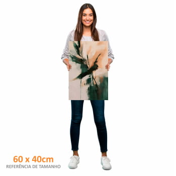 Quadro Retangular - Pinceladas Verdes