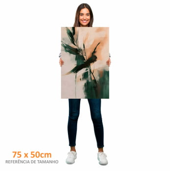 Quadro Retangular - Pinceladas Verdes