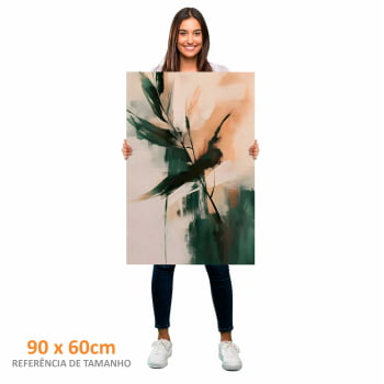 Quadro Retangular - Pinceladas Verdes