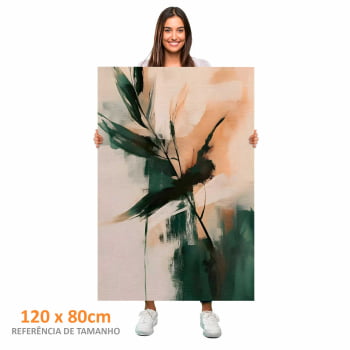 Quadro Retangular - Pinceladas Verdes