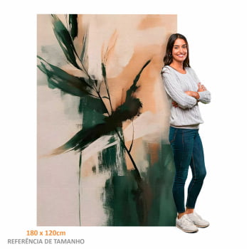 Quadro Retangular - Pinceladas Verdes